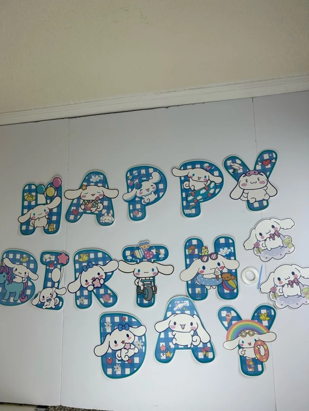 Sanrio Cinnamoroll Birthday Party Supplies Set 67pc Decorations Blue Background